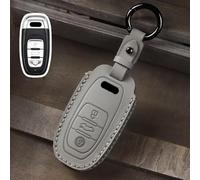 Car Smart Key Fob Shell Accessories Keyless Entry Remote Control Attachment，for Audi A1 A3 8V A4 B8 B9 A5 A6 C7 A7 A8 Q3 Q5 Q7 S4 S6 S7 S8 R8 TT (Grey)