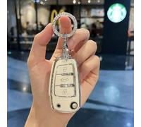 Car Smart Key Fob Shell Accessories Keyless Entry Remote Control Attachment，for Audi A1 A3 A4 A5 A6 A7 Q3 Q5 S6 B6 B7 B8 C6 8P 8V 8L TT RS (White Set)