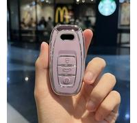 Car Smart Key Fob Shell Accessories Keyless Entry Remote Control Attachment，for Audi A1 A3 A4 A5 A6 A7 A8 Quattro Q3 Q5 Q7 S4 S5 S6 S7 S8 R8 TT (Purple)