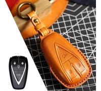 Car Smart Key Fob Shell Accessories Keyless Entry Remote Control Attachment，for Changan 4 Button Unit CS75 X7 Cs55 Cs75 (3 Button Brown)