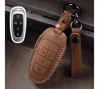Car Smart Key Fob Shell Accessories Keyless Entry Remote Control Attachment，for Hyundai Santa Fe Tucson 2022 Nexo NX4 Atos Solaris Prime 2021 (Brown-3)