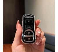 Car Smart Key Fob Shell Accessories Keyless Entry Remote Control Attachment，for Nissan Tiida Sentra X-Trail T30 Altima Frontier Armada Maxima for Infiniti QX56 JA60 FX35 (Black 4 Buttons)