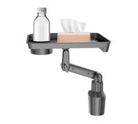 Car Snack Tray - Vehicle Drink Holder Tray, Snack Table 360° Rotatable Shockproof for On the Go Driver Taxi Truck Noon