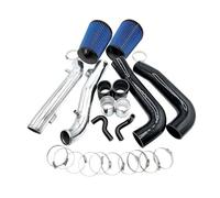 Car Snorkel Air Intake 2.5" Polish Cold Air Intake Kit For Nissan 350Z 370Z / G35 G37 Q50 With Silicone Hose Side PCV Breather Hose Set(Silver)