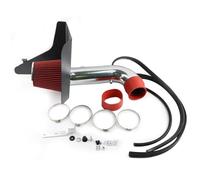 Car Snorkel For 2010-2015 For Chevrolet For Camaro For SS 6.2L Naturally Aspirated 4'' Cold Air Intake System Kit + Heat Shield Red Filter Air Intake Turbo Hose(Silver)