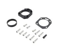 Car Snorkel Kit For RBC For RRC K20 K24 K20Z1 K20A1 K20A2 K24A K20A3 Engine Air Intake System Dual Throttle Body Kit Adapter Aluminum(Black)