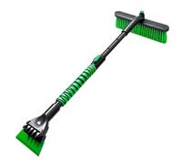 Car Snow Brush and Ice Scraper, Extendable 360° Rotating Head for Vehicles | Soft Bristles, Non-Slip EVA Foam Grip, 27.7-Inch Reach for Windshields, Roofs, Hoods and Mirrors on Cars, SUVs and Trucks