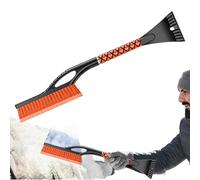 Car Snow Brush And Ice Scraper - Frost Remover Tool, 360 Degree Pivoting Head Cleaner, Durable Aluminum Brush With EVA Foam Grip For Efficient Snow Clearing | Winter Car Cleaning Tool For SUV Truck