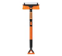 Car Snow Brush and Ice Scraper with 360° Rotating Head, 30cm Wide Scraper, Retractable Aluminum Pole for Windshield and Roof