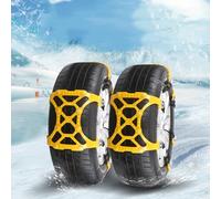 Car snow chainsPack of 6 car snow chains, for Dacia Duster Logan Sandero Solenza Spring, adjustable universal, for tire width 165-275mm, Style-2