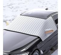 Car Snow Cover for Mitsubishi OutLander PHE V 2000-2024 2025 2026 | Heavy-Duty Winter Windshield Snow Cover, 4-Layer Ice Frost Shield with Anti-Theft Flaps, Windproof Guard for Cars, SUVs