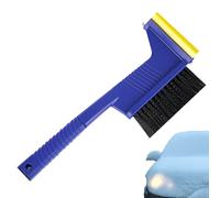 Car Snow Scraper - Reusable Windshield Ice Scraper with Brush, Safe Snow Clearing Tool | Multifunctional Scraper with Window Breaker for Car Windscreens, House , W