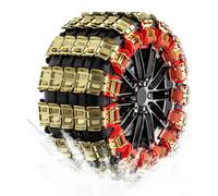 Car Snow Traction Chains - Robust Universal Fit with Metal Gear, Jack-free Emergency Installation, Wear-Resistant, Sedan SUV MPV Tricycle Winter Road Trip Mountain Passing Contextual Re