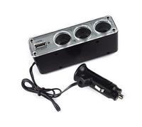 Car Socket Expander With USB Charging Power Triple Adaptor Splitter Multiple Devices Accessory 12v Car Power Distributor Socket Power Extension Cord Multi