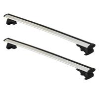 Car Soft Roof Rack Pad 130cm Black And Silver Car Roof Racks Wing Bar Universal Auto Top Arc Shaped Aluminum Alloy Load Rod Aerodynamic(White 130cm -8cm)