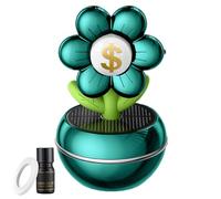 Car Solar Air Freshener - Solar-Powered Car Perfume Decoration | Flower Design Wealth Sign, 360 Degree Rotation, Scent Decor Accessories For Dashboard Decoration