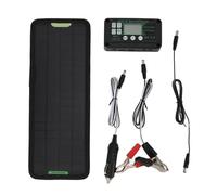 Car Solar Charging Kit - Portable Solar Trickle Charger Panel - Energy Saving Battery Maintainer for Cars Trucks Tractors Caravan Motorcycles Outdoor Vehicle Storage Maintenance
