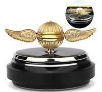 Car Solar Energy Golden Fidget Spinner Toy for Kids, Car Air Freshener Powered by Sunshine Spinning Top Anxiety Toy for Stress Relief, Desk Office Car Dashboard Decor, Gift for Men Boyfriend Women
