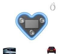 Car Solar Heart LED Light, Ip65 Waterproof Led Neon Car Decoration - Auto Day-Charge, for Auto Wall Window, No Tools, Wire-Free Installation (Blue,1pcs)