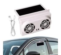 Car Solar Powered Exhaust Fan - Cooling Car Ventilator Vehicle Exhaust Fan - Rechargeable Portable Ventilator with Cooling Function for RV Truck Outdoor Travel