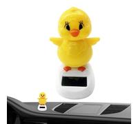 Car Solar Powered Ornament - Cartoon Dancing Chick Car Decoration | Creative Shaking Head Cute Doll Dashboard Toy | Eco Friendly Energy Saving Holiday And Birthday Gift