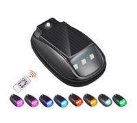 Car Solar Powered Warning Light LED Remote Colorful Roof Mouse Light Collision For Car SUV Light Truck