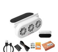 Car Solar Powered Window Exhaust Fan Air Purifier,Window Fans Auto Air Vent Ventilation Cooling,Portable Ventilator Automobile Vent Radiator Energy Saving Purifiers for All Kinds Cars (white)