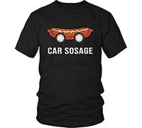 Car Sosage Car Gift Dad Black T-Shirt Printed Tee Graphic Top for Men Shirt XXL