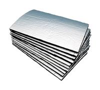 Car Sound Deadening Mat - 10 Piece Butyl Aluminium Foil Insulation Sheets , Self Adhesive Vibration Damping Pads | Thermal Acoustic Noise Barrier Kit | Door Floor Boot Engine Cabin Upgrade