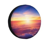 Car Spare Tire Cover Beautiful Sunrise Over Clouds Trailer Tire Cover 17 inch Camper Spare Wheel Cover for Car Rv SUV