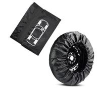 Car Spare Tire Cover for Audi A6 Avant 2010-2026 190T Wheel Protection Cover Waterproof Dustproof Outdoor Tire Protector UV Resistant Foldable,L19-23 inch-Black Style