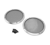 Car Speaker Grill Cover, Universal Mesh Car -auto Speaker Protector Easy to Install Erosion -resistant for Ship (Silver)