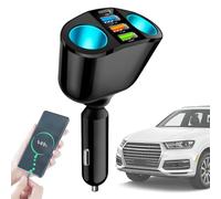 Car Splitter Charger - Pd Car Charger, Dual USB Ports, Three Sixty Rotatable, Compact Adapter, Multi-Device Hub, Advanced Circuit with Intelligent Adjustment