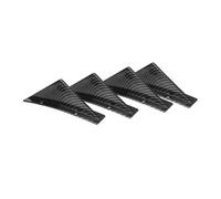 Car Spoiler Car Rear Bumper Lip Triangle Shark Fin Spoiler For A3 A4 A6 A7 A8 TT Accessories(Carbon Fiber LOOK)