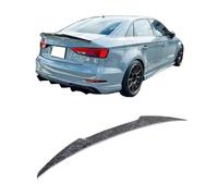 Car Spoiler Compatible For Audi A3 S3 RS3 8V Limousine M4 Style Real Carbon Fiber Material Rear Spoiler Trunk Wing 2013-2020(Forged carbon)