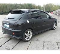 Car Spoiler For Peugeot 206 207 Auto Rear Trunk Bumper Spoiler Rear Trunk Roof Trim Exterior Rear Spoiler Lip Kit Accessories, Black Car ABS Plastic Rear Spoilers