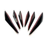 Car Spoiler For Peugeot 206 6pcs Universal | Front Bumper Decoration Diffuser Splitter Spoiler For Side Skirts And Wings(Black 6pcs)