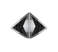 Car Spoiler Glossy Black Triangle Louver Shark Gill Shaped Rear Window Decorative Window Vent For Ford For Fiesta Mk7 7.5 2008-2017