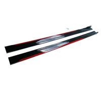 Car Spoiler Wing Universal Car Side Skirt 8 Pcs Winglet Splitters Lip Side Spoiler For BMW Tailfin Tail Rear Wing(Red)