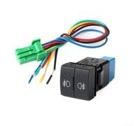 Car Spotlight Control Button for Toyota Fog Lights for durable | Direct OE replacement, ABS plastic body, fits LC300 Prado for camry, includes wire connector, enhances visibility(B)