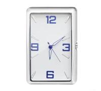 Car Square Clock for Dashboard with Digital Quartz Movement and Clear Glass Mirror Suitable for Car Interior Display and Driving Assistance (Classical erected)