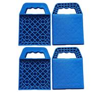 Car Stabilizing Jack Pads - Four Piece Size, Portable Anti Slip Multi Angle Support Mats | RV Motorhome Caravan Camping Road Trip Outdoor Beach Pool Maintenance Vehicle Leveling Safety Equipment Use