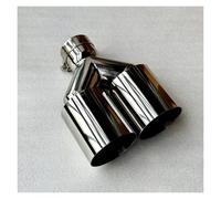 Car Stainless Steel Exhaust 1Pcs Stainless Steel Universal Dual Exhaust Tip/Muffler Tips Tail End Pipe Nozzles For Vw Car Accessories(ID 63MM-OD 101MM)