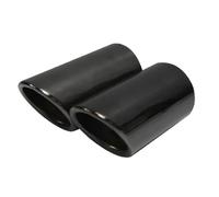 Car Stainless Steel Exhaust 2Pc For A6 Exhaust Tip Muffler Modification Parts Exhaust Pipe Rear Muffler Nozzle(Black)