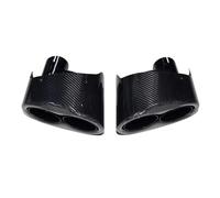 Car Stainless Steel Exhaust Carbon Look Exhaust Tip For RS3 RS4 RS5 RS6 RS7 A3 A4 A5 A6 A7 Double/Single Inner Muffler Tip For S3 S4 S5 S6 Exhaust System(Style C Black)