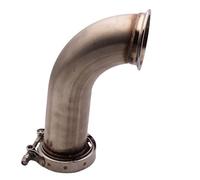 Car Stainless Steel Exhaust Pipe 3"Inch 90 Degree Garrett V-Band With Clamp Pipe Short Leg 6" Universal Downpipe Car Pipe Exhaust