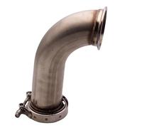 Car Stainless Steel Exhaust Pipe 3"Inch 90 Degree V-Band With Clamp Pipe Short Leg 6" Universal Downpipe Car Pipe Exhaust