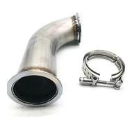 Car Stainless Steel Exhaust Pipe 3" V-Band Pipe 90 Degree Short Leg Downpipe Included Stainless Steel With V Band Flanges Universal Car Pipe Exhaust