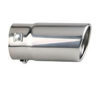 Car Stainless Steel Exhaust Pipe Car Tail Throat Exhaust Pipe Decoration Modification Muffler Thicken Stainless Steel Auto Exhaust Pipe Black Car Pipe Exhaust(Silver)
