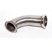 Car Stainless Steel Exhaust Pipe Universal 90 Degree SS Elbow Adapter Pipe 2.5"ID V-band Flange